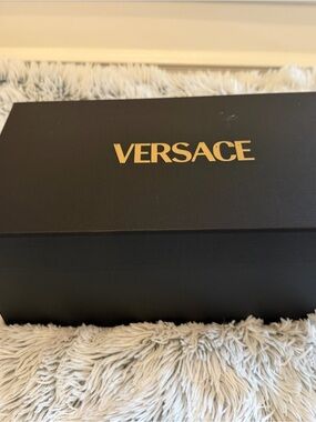 Versace Black and Gold Medusa Branded Dust Bag in Gift Box